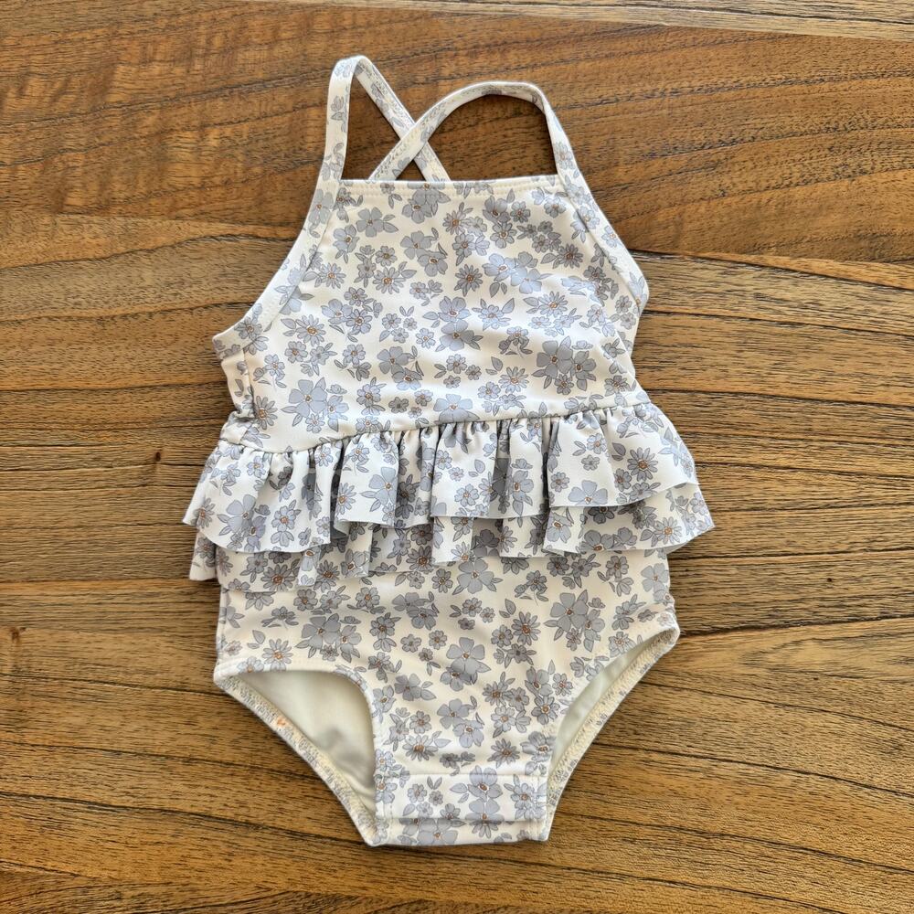 Quincy Mae Ruffled One-Piece Swimsuit - Size 3-6 months